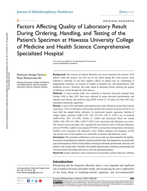 factors affecting laboratory test results|Factors Affecting Quality of Laboratory Result During Ordering .